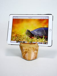 Image 6 of Handmade Ash wood cell or ipad tablet stand for office desk or table