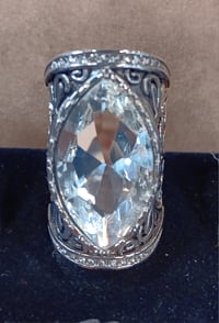 Heavy Metal Jewelry - Big Crystal Fancy Design Ring