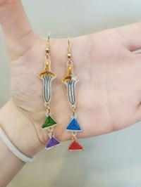 Image of Four Sword Dangly Earrings