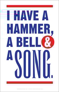 POSTER: I have a hammer, a bell and a song