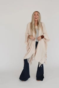 Image 1 of Go With The Flow Ruana Kimono-Clearance