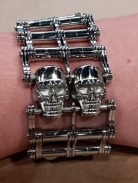 Heavy Metal Jewelry - Double Skull Bracelet