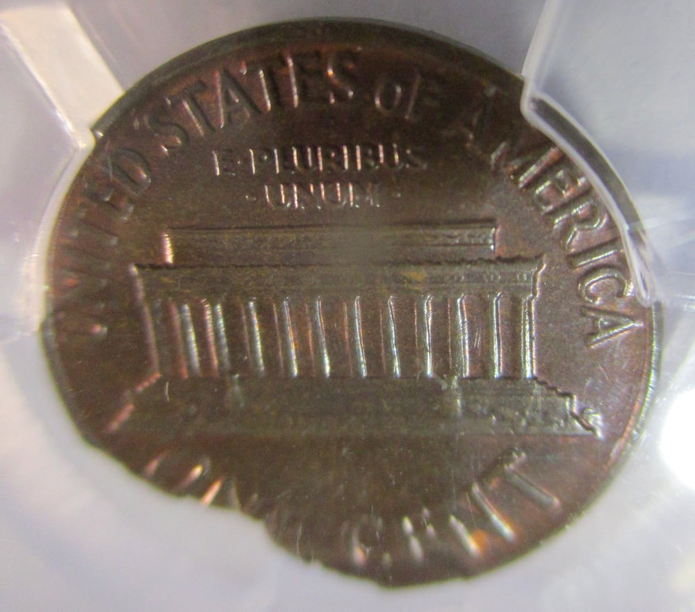 Outstanding Ragged Planchet Clipped Lincoln Cent--Slabbed by PCGS