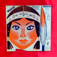 Image 1 of Pocahontas (The Indian Princess) - Wheaties Cereal mask (1940s-50s) - backside Variation 2