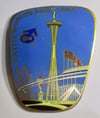 Terrific Century 21 Exposition Brass and Enamel Plaque