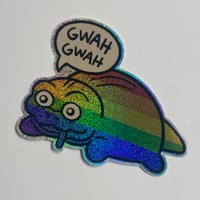 Image 1 of Rainbow Glitter GWAH GWAH (Sticker)