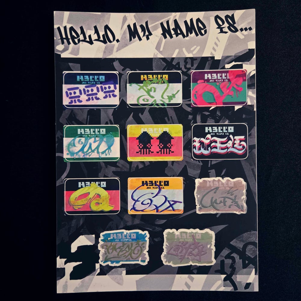 HELLO, MY NAME IS... Sticker Sheet