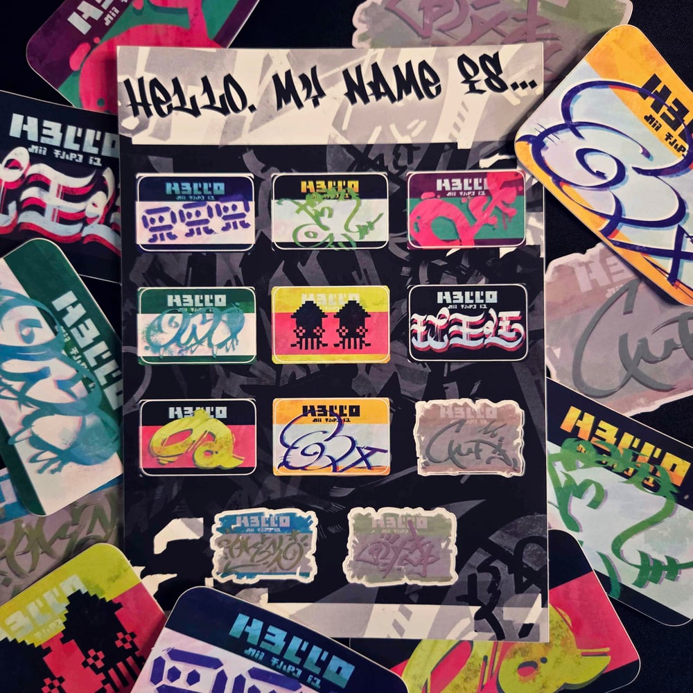 HELLO, MY NAME IS... Sticker Sheet