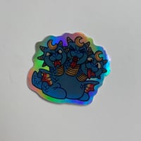 Image 1 of Lil’ Holographic Blue Demise (Teeny Sticker)