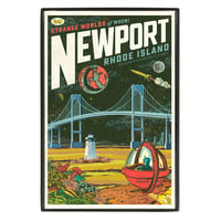 Newport Bridge Postcard Framed