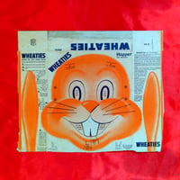 Image 1 of Hopper (The Bunny) - Wheaties Cereal mask (1940s-50s) - backside