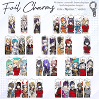 Image 1 of Metallic Foil Charms (VTUBERS - Indie/Nijisanji/Hololive)