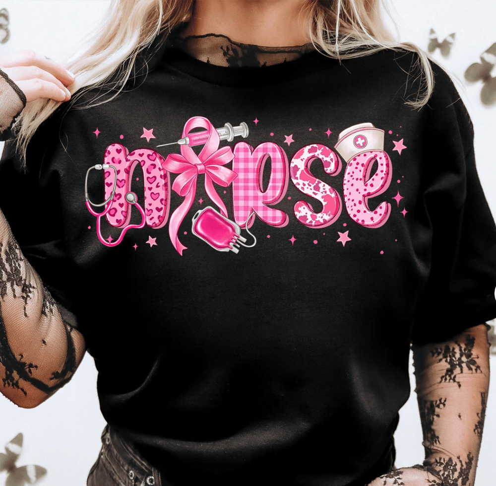 Image of Nurse Breast Cancer Awareness Tee