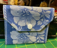 Image 1 of Vintage Blue Tablecloth Little Wallet I