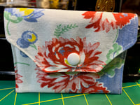 Image 1 of Vintage Floral Tablecloth Little Wallet II