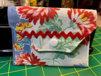 Image 1 of Vintage Floral Tablecloth Little Wallet III