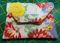 Image 1 of Vintage Floral Tablecloth Little Wallet V