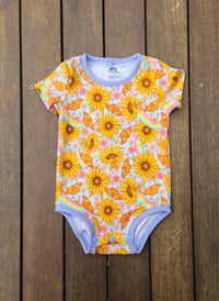 Image 1 of Sunflower Rainbow Bodysuit