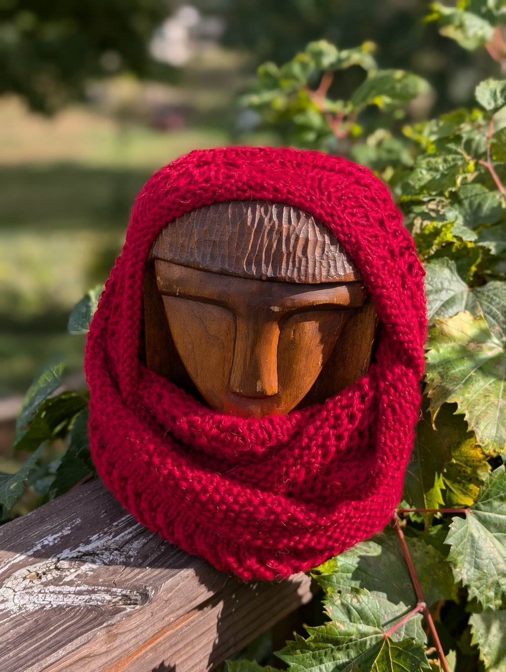 Red Circular Scarf