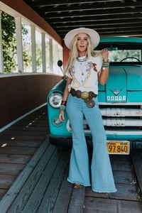Image 1 of Signature Flares Light Denim