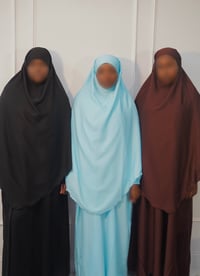 Image 3 of Solid Color Khimar Set 