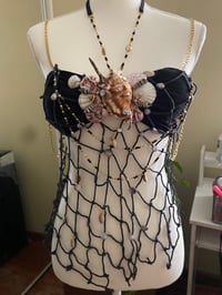 Image 2 of Black Mermaid siren beach bralette