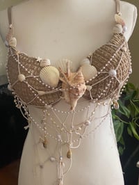 Image 1 of Beige Mermaid siren beach bralette bra