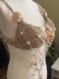 Image 2 of Beige Mermaid siren beach bralette bra