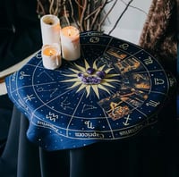 Image 1 of Zodiac Wheel Altar Cloth 