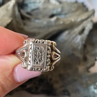 Image 3 of Vintage stlye sterling silver Ringstone symbol Bahá'í ring