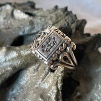 Image 1 of Vintage stlye sterling silver Ringstone symbol Bahá'í ring