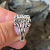 Image 2 of Vintage stlye sterling silver Ringstone symbol Bahá'í ring