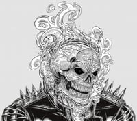 Image 3 of 4" Dan Ketch Ghost Rider glow-in-the-dark sticker 