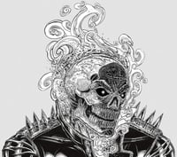 Image 3 of 4" Dan Ketch Ghost Rider glow-in-the-dark sticker (penance stare variant)