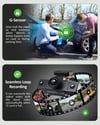 3 Channel Dash Cam Video Recorder with Rear View DVR and 24H Parking Monitor