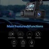 3 Camera Lens Car DVR 3-Channel Dash Cam with Dual Lens HD 1080P