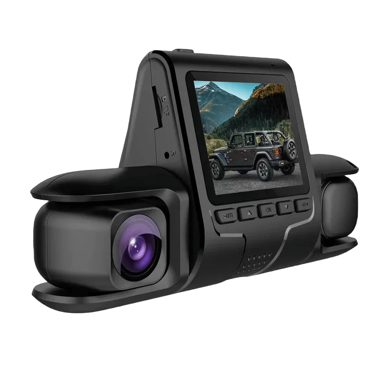 3 Camera Lens Car DVR 3-Channel Dash Cam with Dual Lens HD 1080P