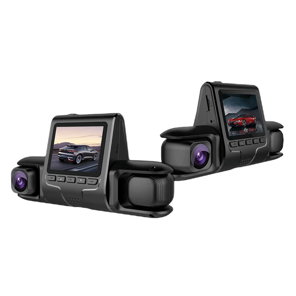 3 Camera Lens Car DVR 3-Channel Dash Cam with Dual Lens HD 1080P
