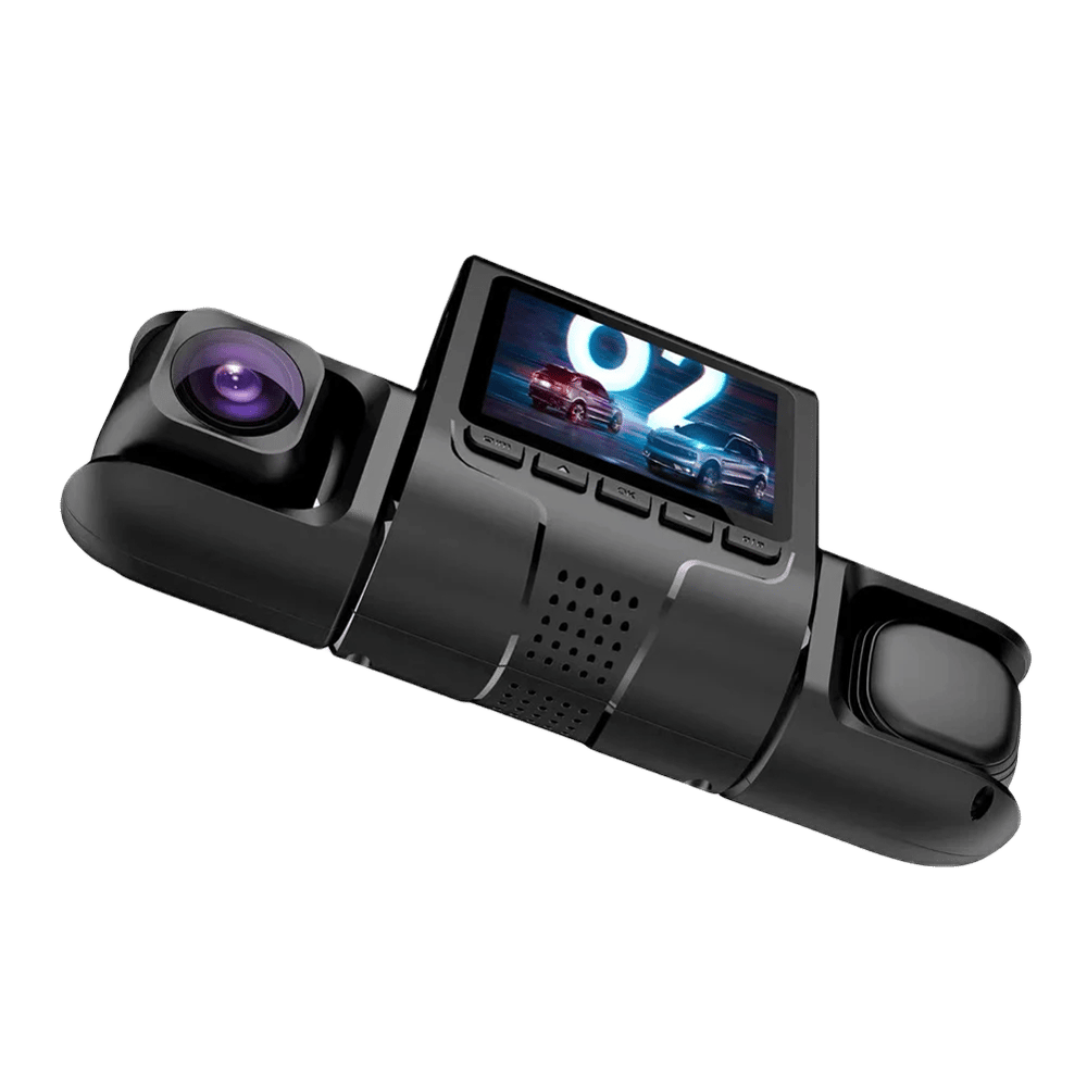 3 Camera Lens Car DVR 3-Channel Dash Cam with Dual Lens HD 1080P