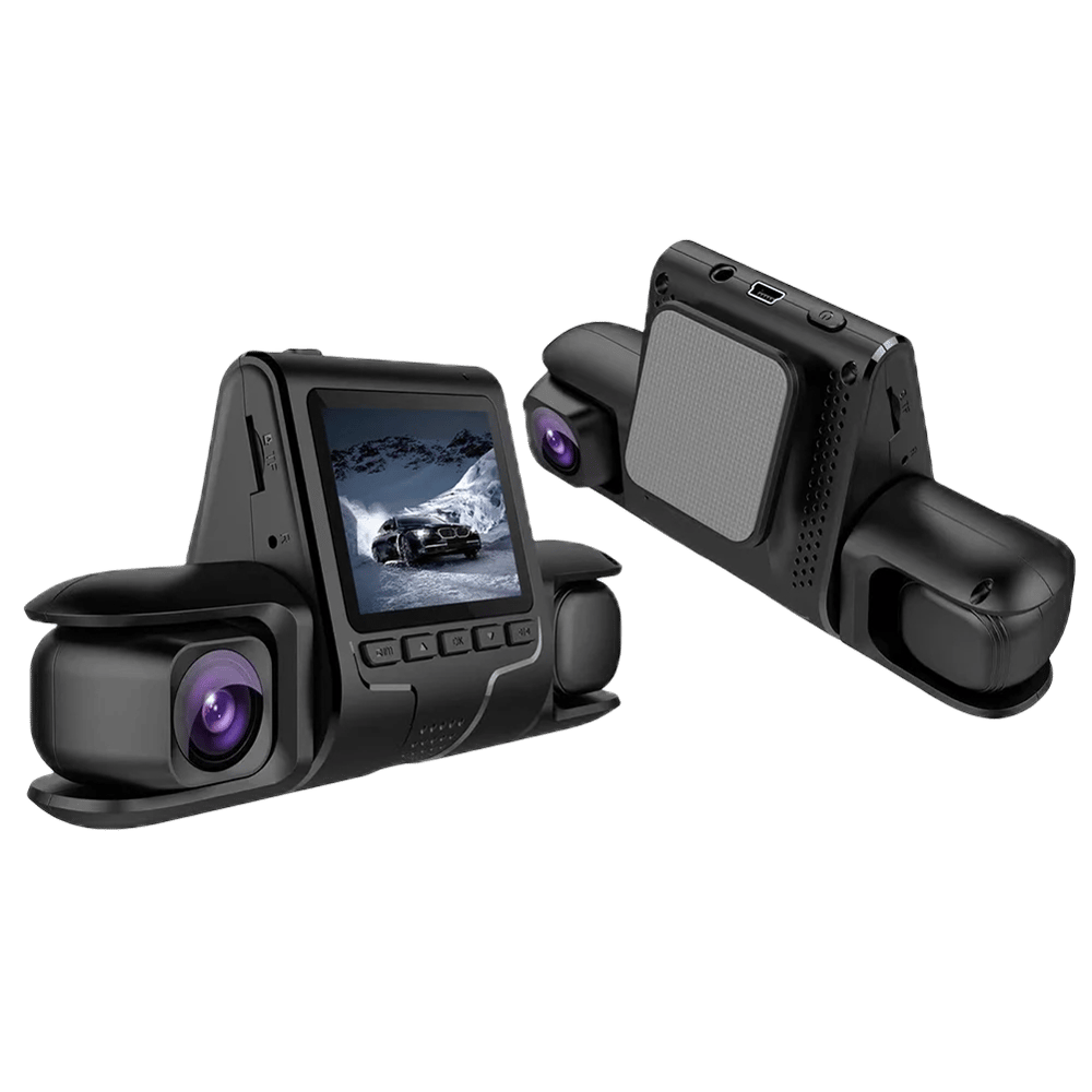 3 Camera Lens Car DVR 3-Channel Dash Cam with Dual Lens HD 1080P
