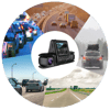 3 Camera Lens Car DVR 3-Channel Dash Cam with Dual Lens HD 1080P