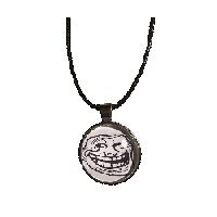 Image 1 of troll face necklace