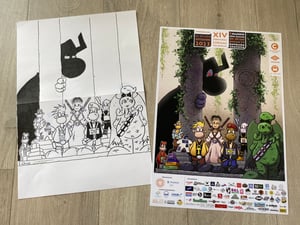 Image of Dibujo original cartel XIV JORNADAS LÚDICAS SOLIDARIAS