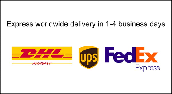 Image of Express shipping upgrade, delivery worldwide in 1-4 business days