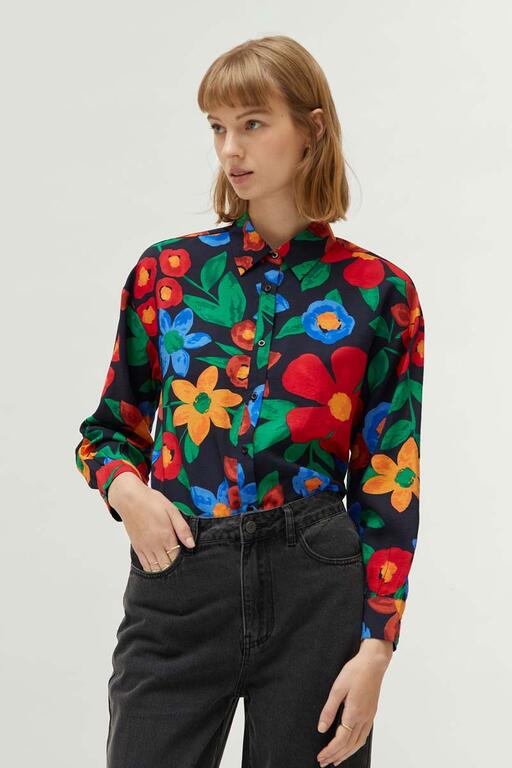 Image of Camisa estampado floral multicolor