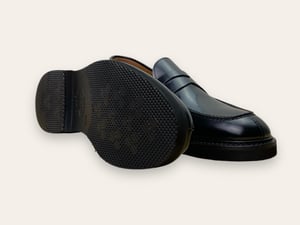 Image of Penny Vibram black bookbinder calf by Brugnoli