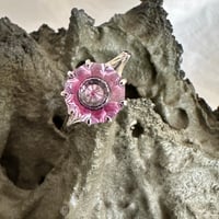 Image 2 of Amethyst and Ruby 9 pointed Star KaleidosCut Lehrer - Baha'i ring