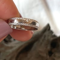 Image 3 of Eternity band sparkle Baha'i Ringstone symbol ring