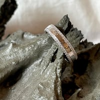 Image 1 of Eternity band sparkle Baha'i Ringstone symbol ring