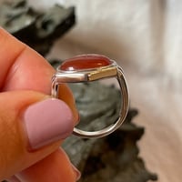 Image 4 of Constancy Carnelian Sterling silver Bahá'í Ringstone signet ring